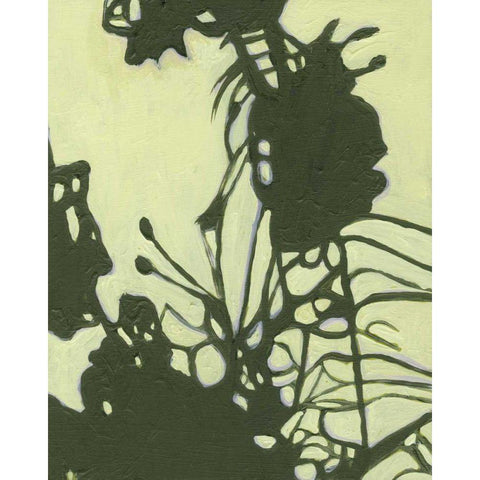 Exotic Silhouette I Black Modern Wood Framed Art Print with Double Matting by Fuchs, Jodi