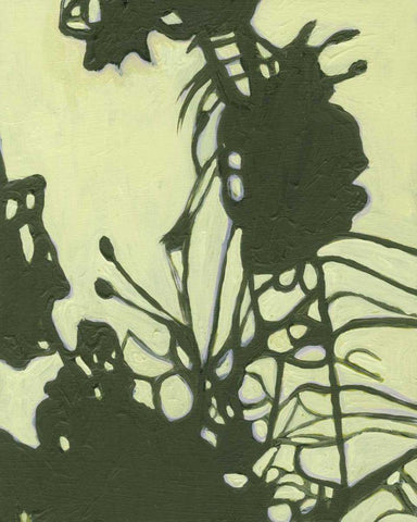 Exotic Silhouette I Black Ornate Wood Framed Art Print with Double Matting by Fuchs, Jodi