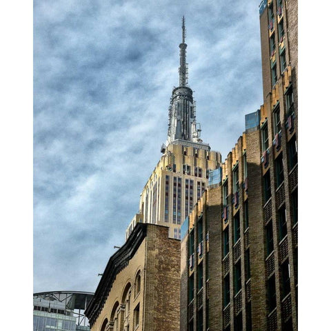 Empire State Black Modern Wood Framed Art Print with Double Matting by Chester, Colby