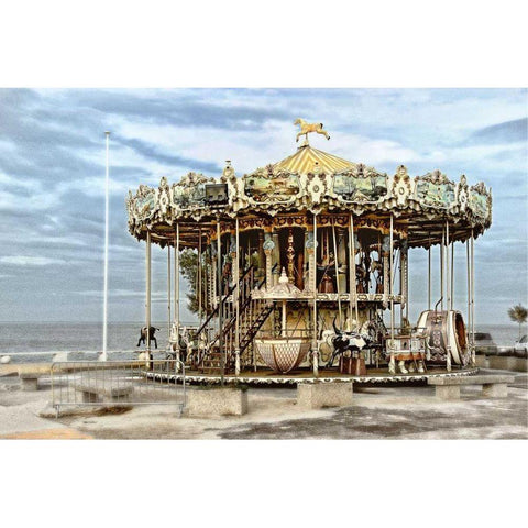 Arcachon Carousel Black Modern Wood Framed Art Print by Chester, Colby