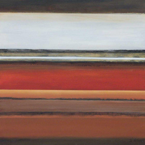 Award Winning Orange I Black Ornate Wood Framed Art Print with Double Matting by Green-Aldridge, W.