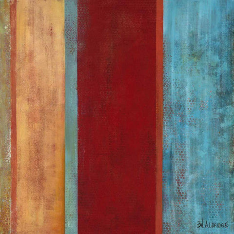 Blue Comes Thru II White Modern Wood Framed Art Print by Green-Aldridge, W.