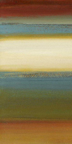 Blue Sage I White Modern Wood Framed Art Print with Double Matting by Green-Aldridge, W.