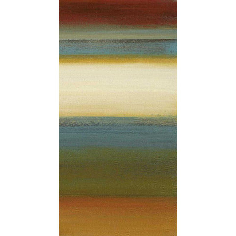 Blue Sage II Black Modern Wood Framed Art Print with Double Matting by Green-Aldridge, W.