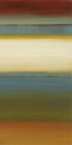 Blue Sage II White Modern Wood Framed Art Print with Double Matting by Green-Aldridge, W.