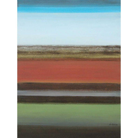 Peaceful Green II White Modern Wood Framed Art Print by Green-Aldridge, W.