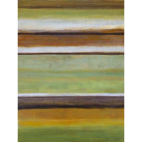 Peaceful Green III White Modern Wood Framed Art Print by Green-Aldridge, W.