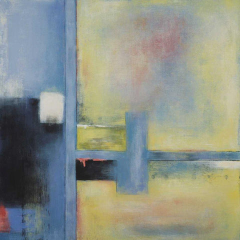 Touch of Blue II White Modern Wood Framed Art Print by Green-Aldridge, W.