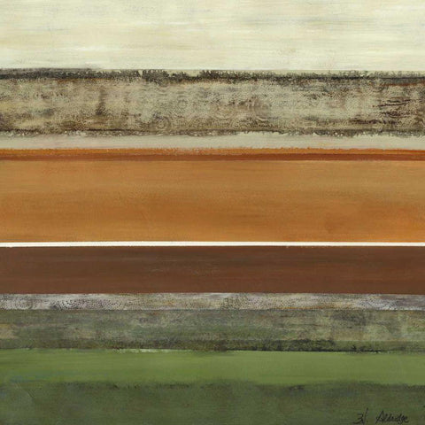 Infinity II Black Modern Wood Framed Art Print with Double Matting by Green-Aldridge, W.