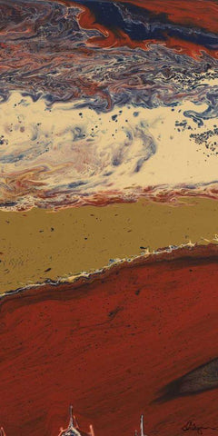 Buttons II White Modern Wood Framed Art Print with Double Matting by Roll, Dlynn