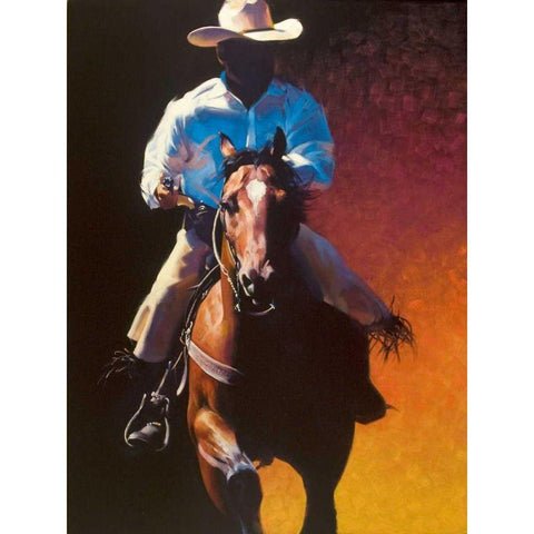 How the West Was Won Black Modern Wood Framed Art Print with Double Matting by Chapman, Julie T.