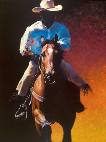 How the West Was Won White Modern Wood Framed Art Print with Double Matting by Chapman, Julie T.