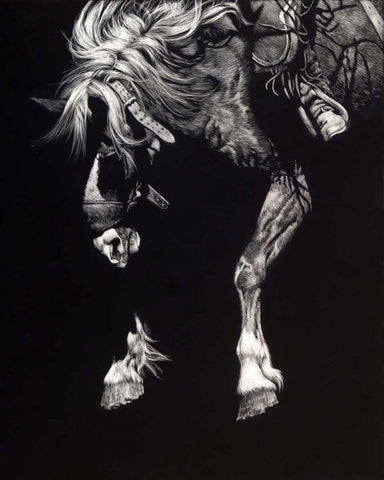 Hangin Four White Modern Wood Framed Art Print with Double Matting by Chapman, Julie T.