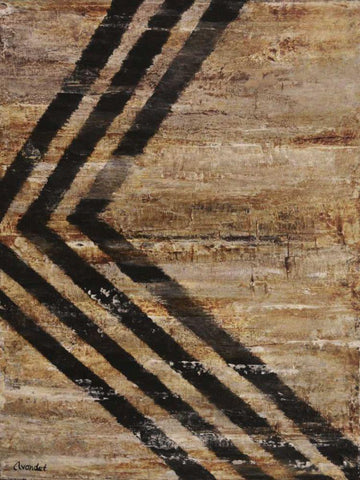 Traction I White Modern Wood Framed Art Print with Double Matting by Avondet, Natalie