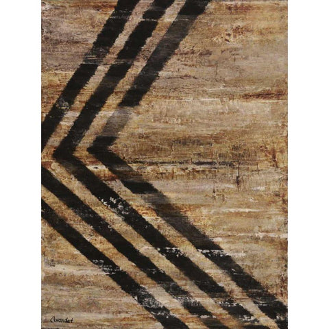 Traction I Black Modern Wood Framed Art Print with Double Matting by Avondet, Natalie