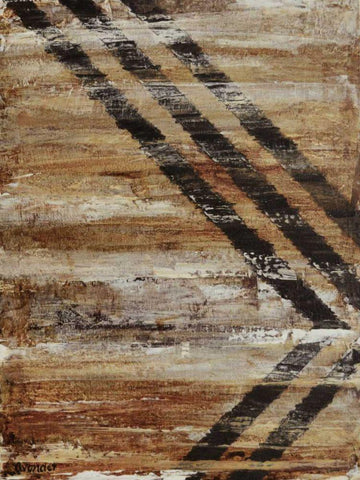 Traction II White Modern Wood Framed Art Print with Double Matting by Avondet, Natalie