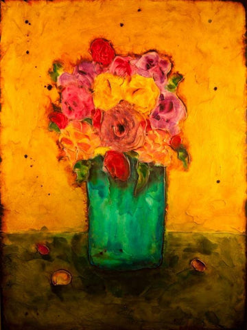 Good Morning Sunshine White Modern Wood Framed Art Print with Double Matting by Quin, Marabeth