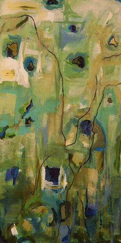 Abstract EXP I Black Ornate Wood Framed Art Print with Double Matting by Quin, Marabeth