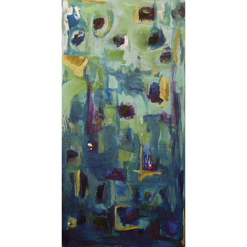 Abstract EXP II Gold Ornate Wood Framed Art Print with Double Matting by Quin, Marabeth