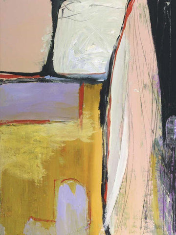 Walking Through I White Modern Wood Framed Art Print with Double Matting by Fuchs, Jodi