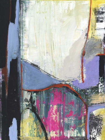 Walking Through II White Modern Wood Framed Art Print with Double Matting by Fuchs, Jodi