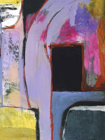 Walking Through III White Modern Wood Framed Art Print with Double Matting by Fuchs, Jodi