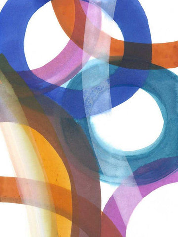 Over Pass II White Modern Wood Framed Art Print with Double Matting by Fuchs, Jodi