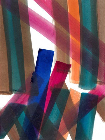 Over Pass IV Black Ornate Wood Framed Art Print with Double Matting by Fuchs, Jodi