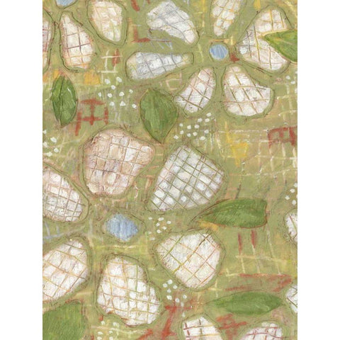 Textured Petals I Gold Ornate Wood Framed Art Print with Double Matting by Deans, Karen