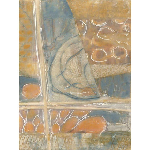 Layers of Pastel I Gold Ornate Wood Framed Art Print with Double Matting by Deans, Karen