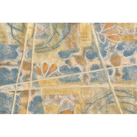 Layers of Pastel II Gold Ornate Wood Framed Art Print with Double Matting by Deans, Karen