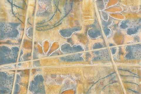 Layers of Pastel II Black Ornate Wood Framed Art Print with Double Matting by Deans, Karen