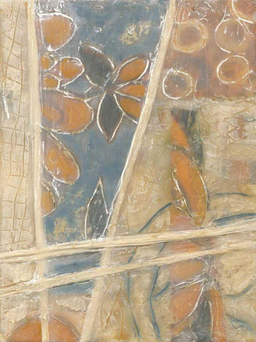 Layers of Pastel III Black Ornate Wood Framed Art Print with Double Matting by Deans, Karen