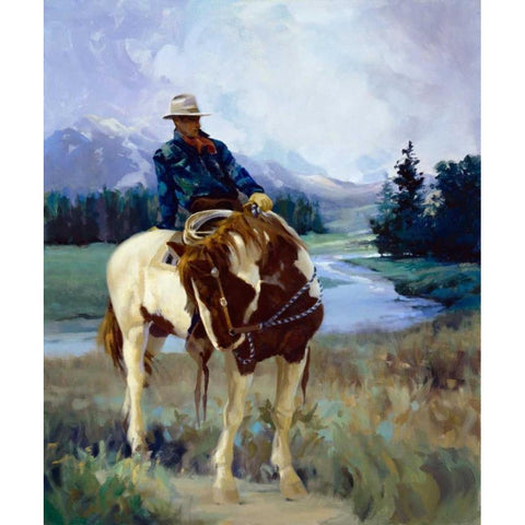 Cold Weather Friends Gold Ornate Wood Framed Art Print with Double Matting by Hawley, Carolyne