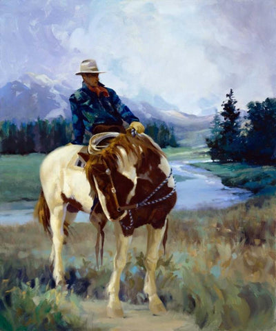 Cold Weather Friends White Modern Wood Framed Art Print with Double Matting by Hawley, Carolyne