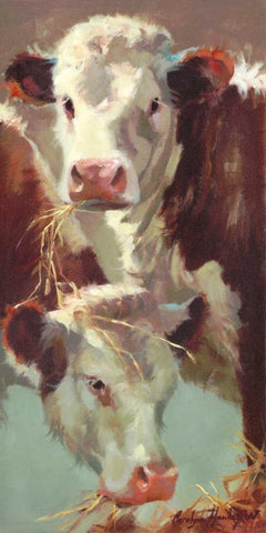 Hef n Her White Modern Wood Framed Art Print with Double Matting by Hawley, Carolyne