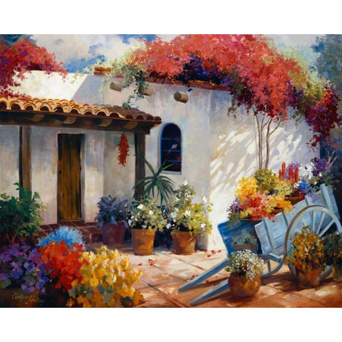 Casa Paloma Gold Ornate Wood Framed Art Print with Double Matting by Hawley, Carolyne