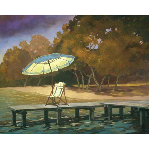 Evening Swim I Gold Ornate Wood Framed Art Print with Double Matting by Reynolds, Graham