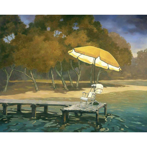 Evening Swim II Black Modern Wood Framed Art Print with Double Matting by Reynolds, Graham