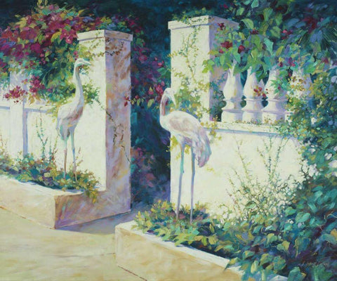 Sentinels White Modern Wood Framed Art Print with Double Matting by Pollard, Julie G.