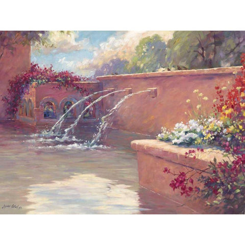 La Borgata Gold Ornate Wood Framed Art Print with Double Matting by Pollard, Julie G.