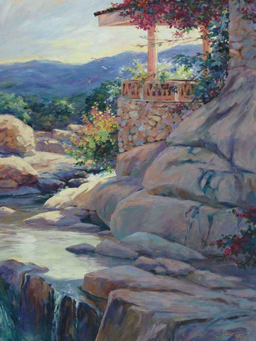 Chicos Overlook White Modern Wood Framed Art Print with Double Matting by Pollard, Julie G.