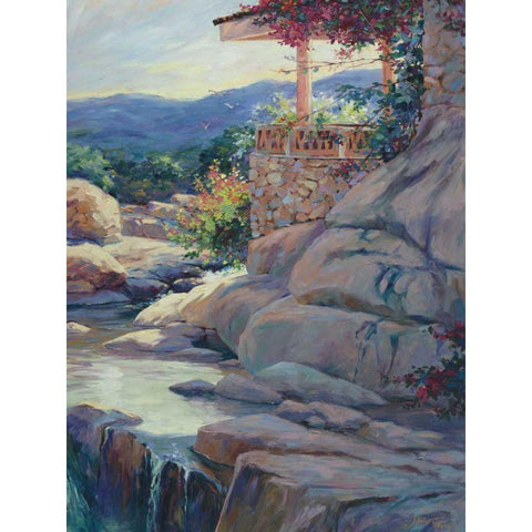 Chicos Overlook Gold Ornate Wood Framed Art Print with Double Matting by Pollard, Julie G.