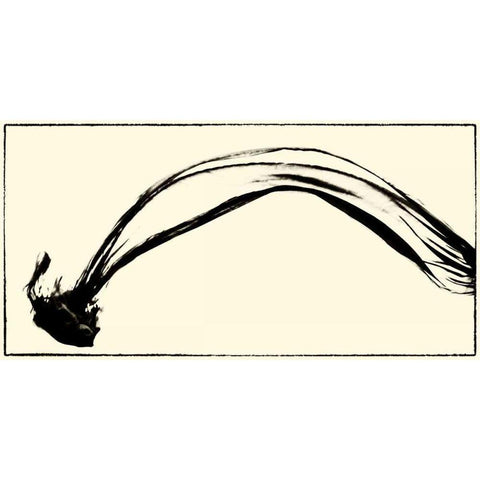 Silk Ink I White Modern Wood Framed Art Print by Ling, Tang