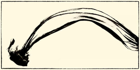 Silk Ink I Black Ornate Wood Framed Art Print with Double Matting by Ling, Tang