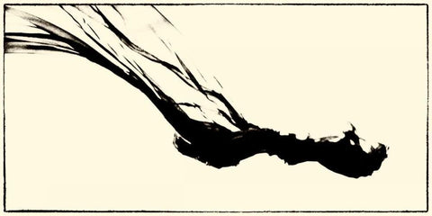 Silk Ink III Black Ornate Wood Framed Art Print with Double Matting by Ling, Tang