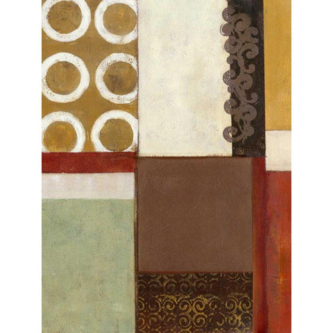 Spa Circles I White Modern Wood Framed Art Print by Green-Aldridge, W.