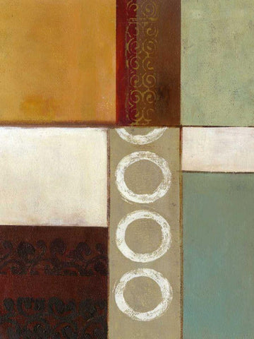 Spa Circles II Black Ornate Wood Framed Art Print with Double Matting by Green-Aldridge, W.