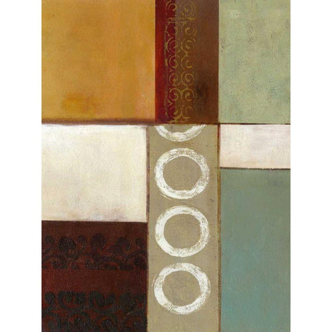 Spa Circles II Black Modern Wood Framed Art Print with Double Matting by Green-Aldridge, W.