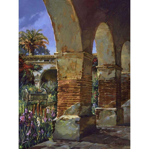 Arches White Modern Wood Framed Art Print by Hadfield, Clif
